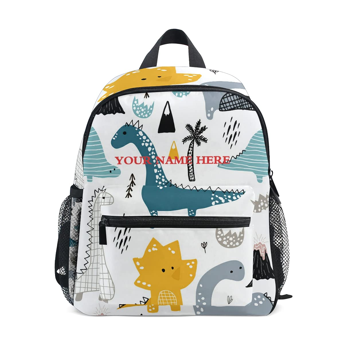ODAWA Personalized Dinosaur Backpack for Boys & Toddlers - Custom Name Kids Backpack for School, Travel & Daycare | Cute Dino Design Children's Bookbag