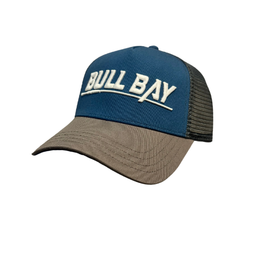 Bull Bay Trucker Hat for Men & Women - Adjustable Snapback Cap with Mesh Back - Perfect for Outdoor, Sports, and Casual Wear