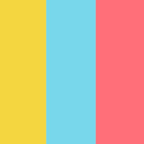 Bright Red, Blue & Yellow