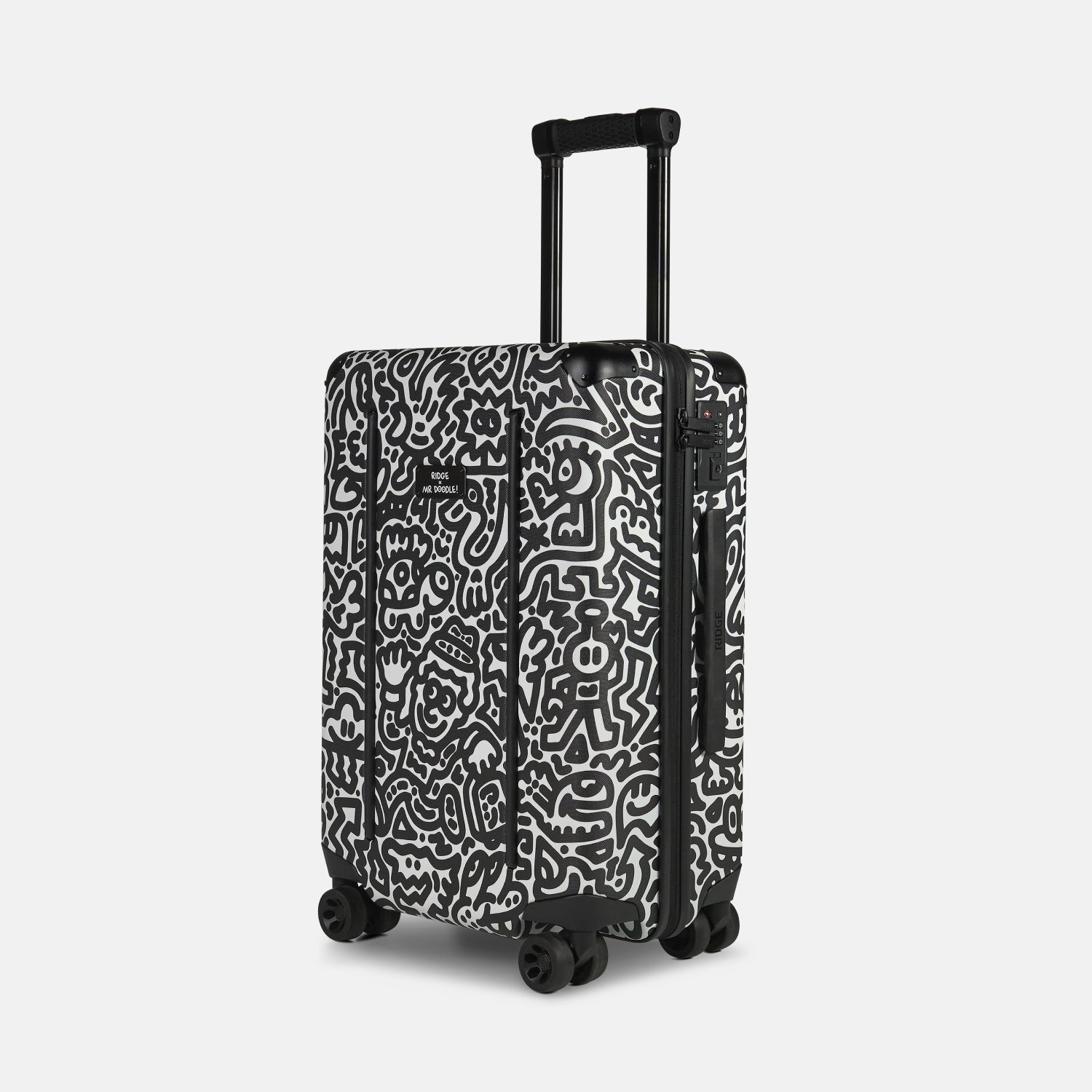 The Ridge Carry On Mr Doodle Limited Edition Travel Backpack - Lightweight Durable Luggage for Business & Weekend Trips - Perfect for Airplane, Commuting & Urban Adventures