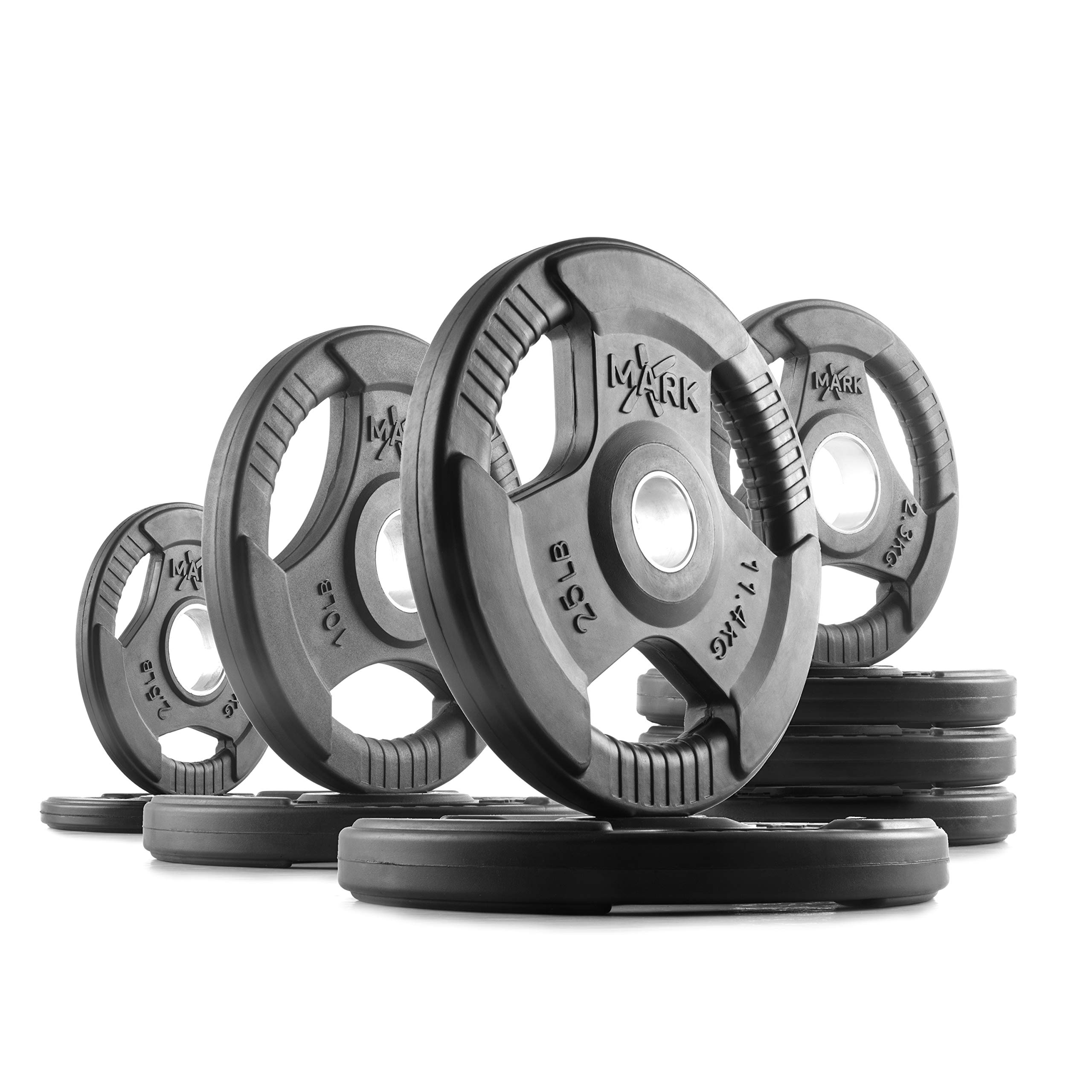 XMark EZ Curl Bar & Olympic Weight Set with Plates - Premium Home Gym Equipment for Strength Training & Muscle Building