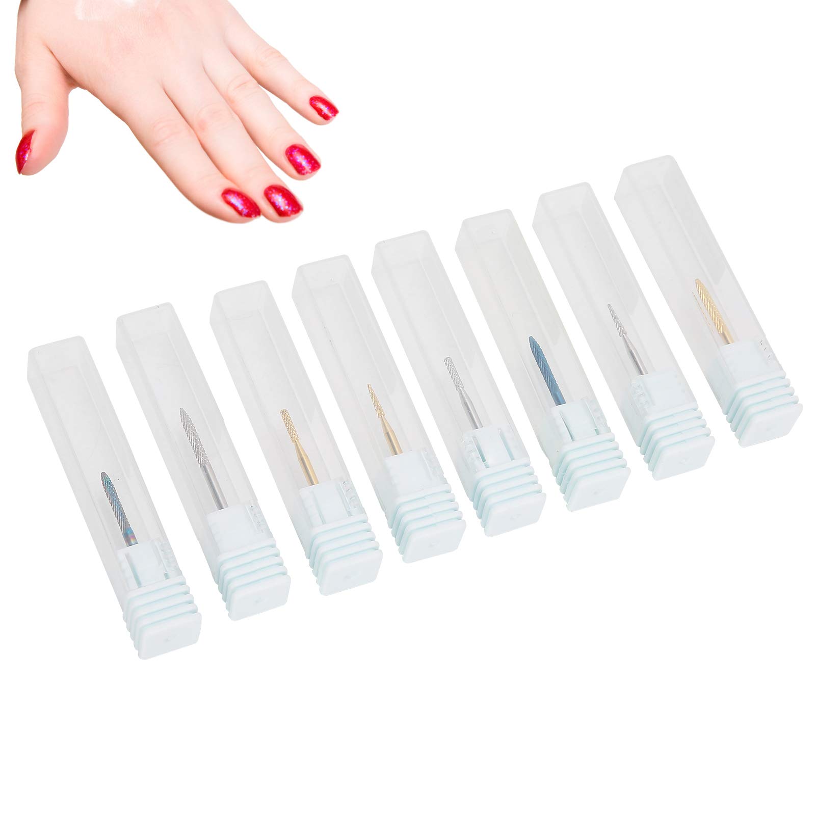 8 Pcs Nail Grinding & Polishing Heads for Home Manicure & Pedicure - Perfect for At-Home Nail Care, Salon Professionals & DIY Nail Art