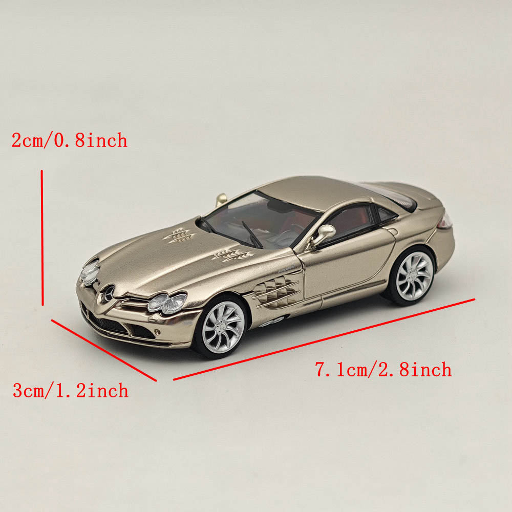 1/64 Scale Stance Hunters Mercedes Benz McLaren SLR Gold Legend Series Diecast Model Car - Rare Collectible for Car Enthusiasts & Display Showcase - Perfect for Gifts, Home Decor, and Racing Fans Collection