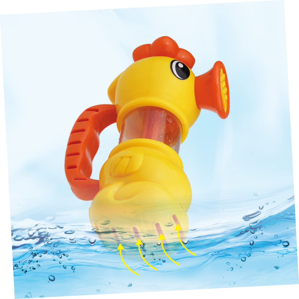 HEMOTON 3-Piece Bathtub Water Sprinkler Toy Set - Manual Water Spray Toys for Kids Bath Time Fun - Yellow Bath Toys for Toddlers & Infants - Perfect for Indoor & Outdoor Water Play