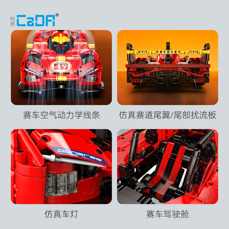 CaDA C63008 Blazing Flame Building Blocks Set - 1518 PCS STEM Toy for Kids & Adults - Creative Construction Kit for Birthday Gifts, Home Decoration & Stress Relief