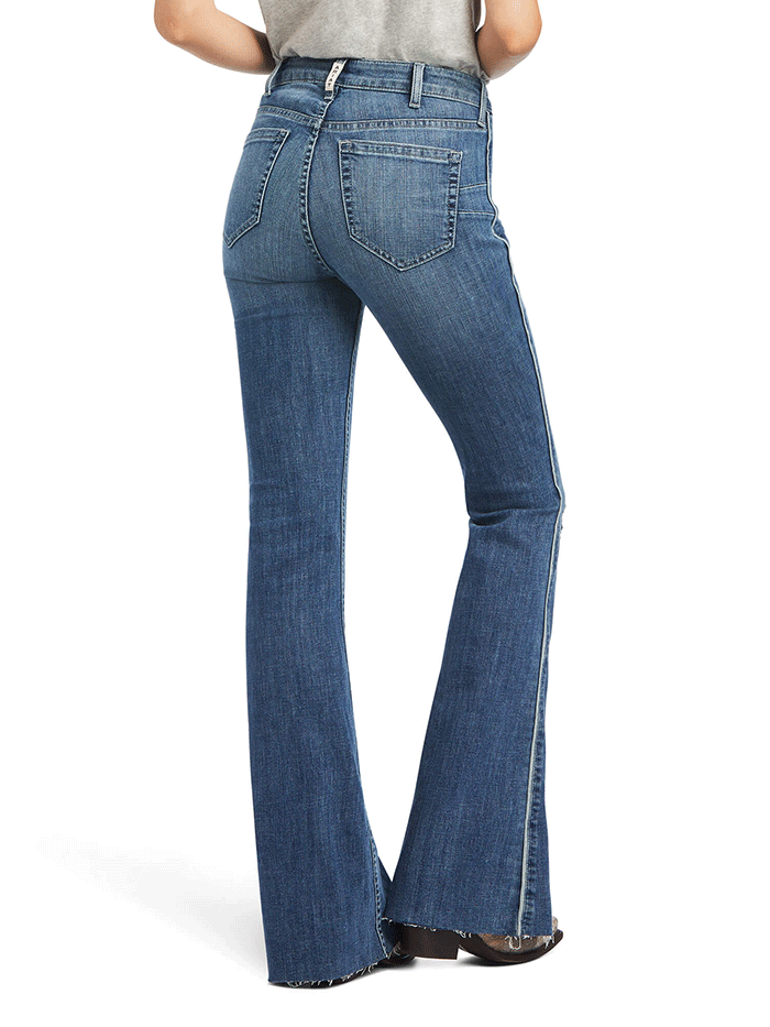 Ariat Women's REAL High Rise Piper Flare Jean - Bootcut Denim Pants for Cowgirl & Western Style | Perfect for Riding, Work & Casual Wear