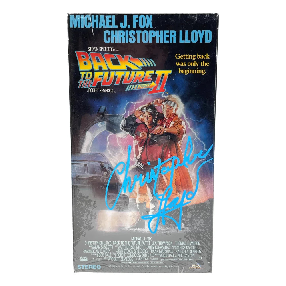 Christopher Lloyd Autographed Back to the Future II VHS Tape (1989) - JSA Certified COA - Collectible Movie Memorabilia for Fans & Home Theater Display