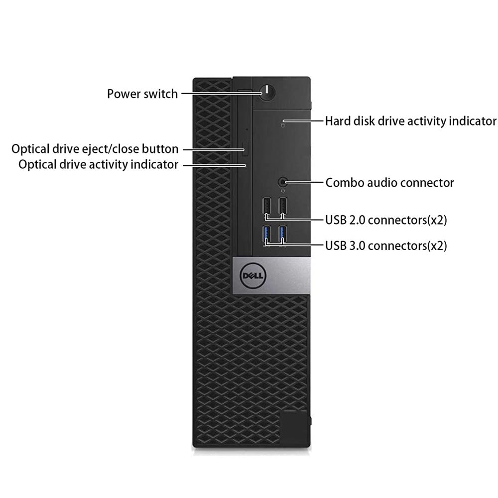 Dell OptiPlex 5040 SFF Business Desktop PC - Intel Core i5-6500 Quad-Core 3.2GHz (Turbo 3.6GHz), 16GB RAM, 512GB NVMe SSD, WiFi, Bluetooth, HDMI, Wireless Keyboard & Mouse, Windows 10 Pro (Renewed) - Perfect for Office Work, Home Computing & Small Business Use