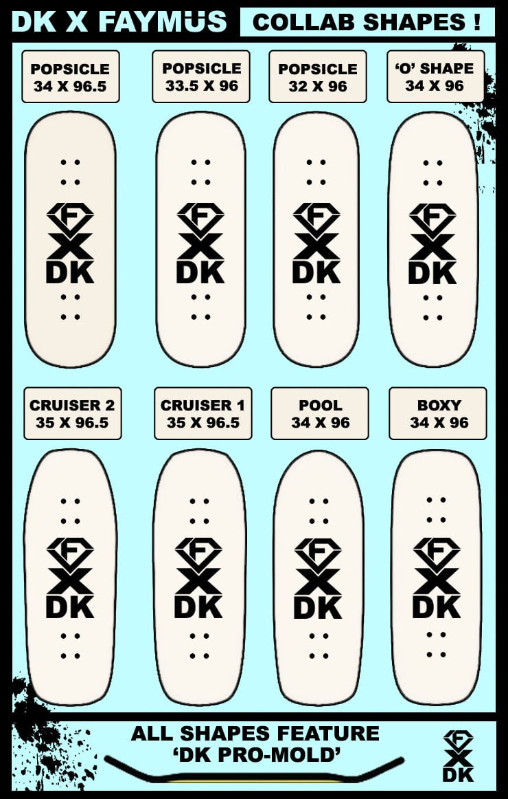 Faymus x DK Professional Fingerboard Deck - Barnyard Tropics Design | High-Performance Skateboard Mini Deck for Tricks & Collectibles | Perfect for Skate Enthusiasts & Home Decor