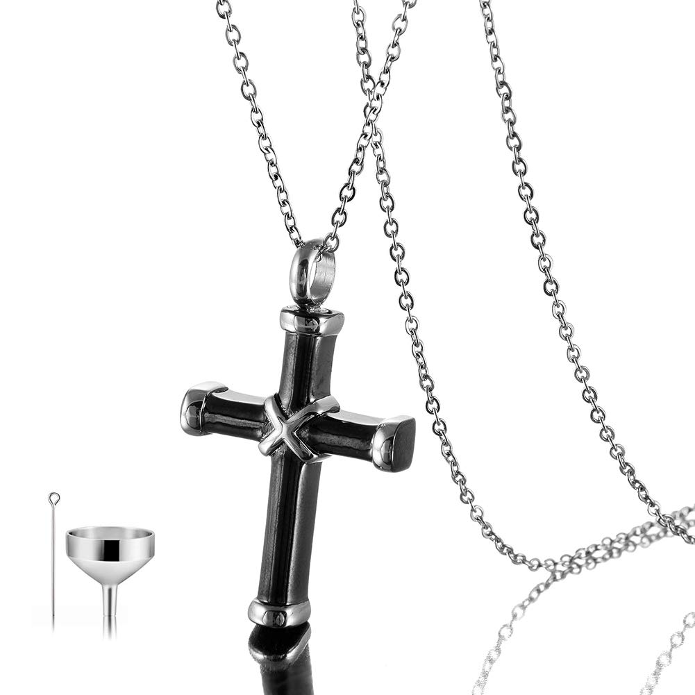 18K Gold Stainless Steel Memorial Pendant Necklace for Women - Ashes Urn & Perfume Bottle Cremation Jewelry - Perfect for Remembrance, Sympathy Gifts & Special Occasions