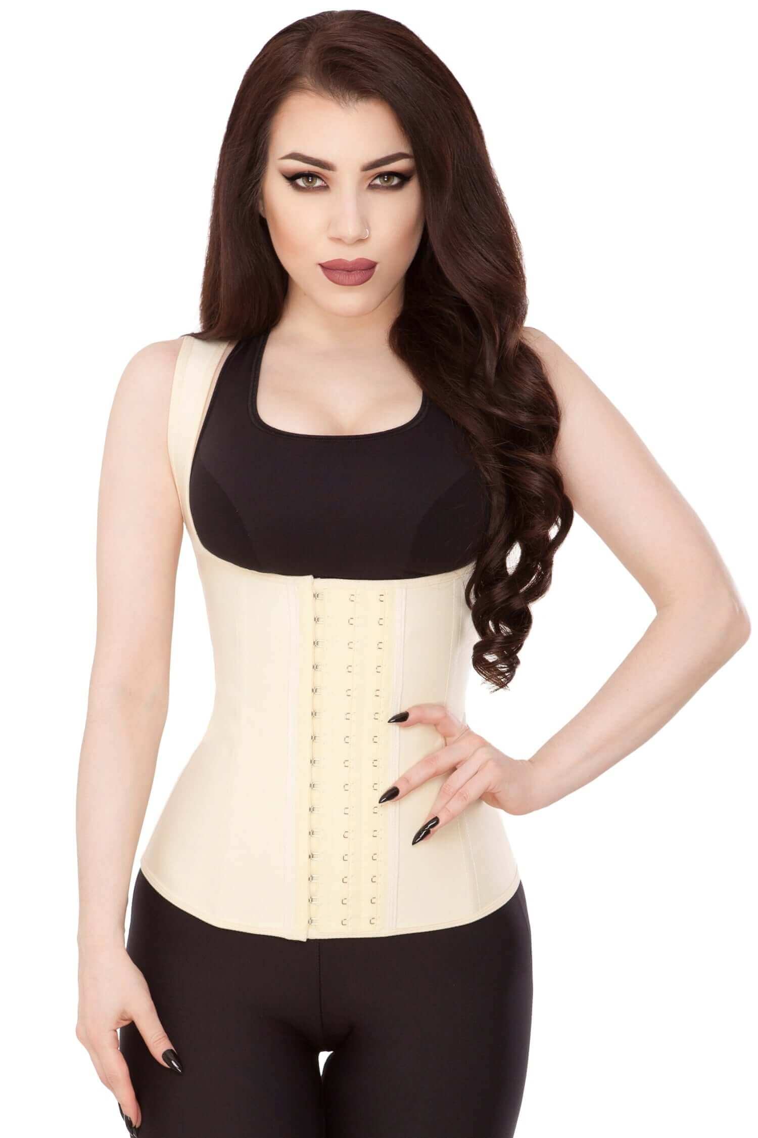 Playgirl Nude Latex Waist Trainer Sports Vest for Women - Slimming Corset for Workout, Gym & Shapewear - Perfect for Waist Training, Fitness & Body Shaping