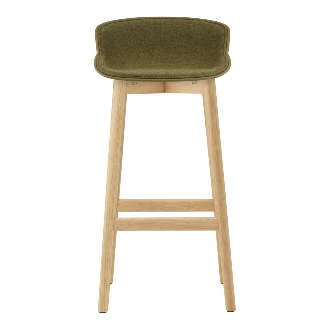 Premium Hyg Bar Stool with Comfortable Front Upholstery & Sturdy Wood Base - Perfect for Home Bars, Kitchen Islands & Modern Dining Areas