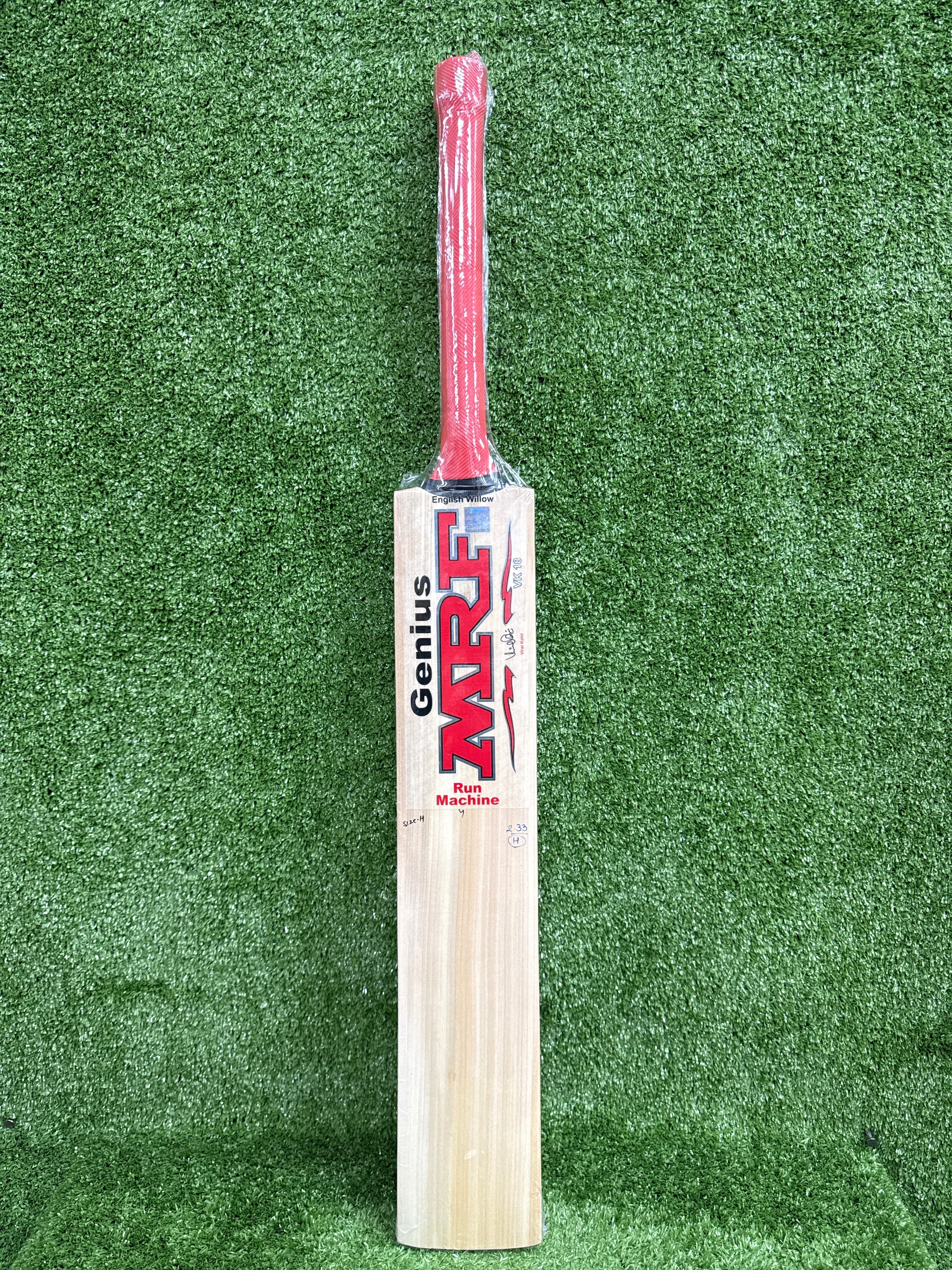 Premium English Willow Cricket Bat - MRF Genius Run Machine Harrow - Perfect for Professional Matches & Training Sessions