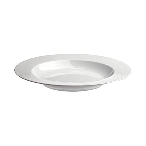 REVOL ALCR30 Set of 4 White Soup Plates - 19 Oz Capacity - Elegant Dinnerware for Soup, Salad, Pasta & Dessert - Perfect for Family Dinners & Entertaining Guests