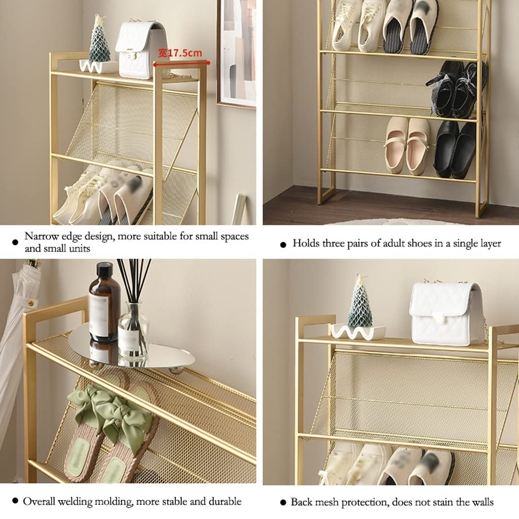 Sturdy Metal Shoe Rack Organizer - 5-Tier Space Saving Shoe Storage for Bedroom, Living Room & Entryway - Rustproof Wrought Iron Multi-Layer Shoe Shelf (Black) - Perfect for Small Spaces & Apartment Organization