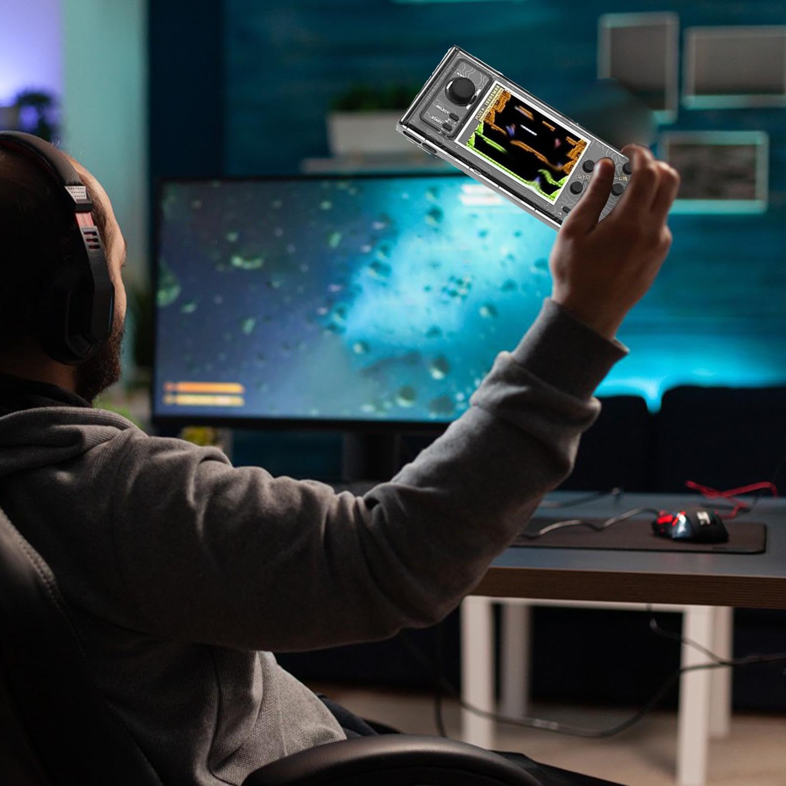 Portable Game Console with Built-in Power Bank | Fast Charging, Multi-functional & Stylish Handheld Gaming Device - Perfect for Travel, Commuting & Outdoor Gaming Entertainment