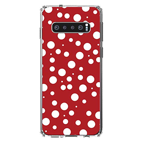 Red White Bubbles Polka Dots On Clear Case