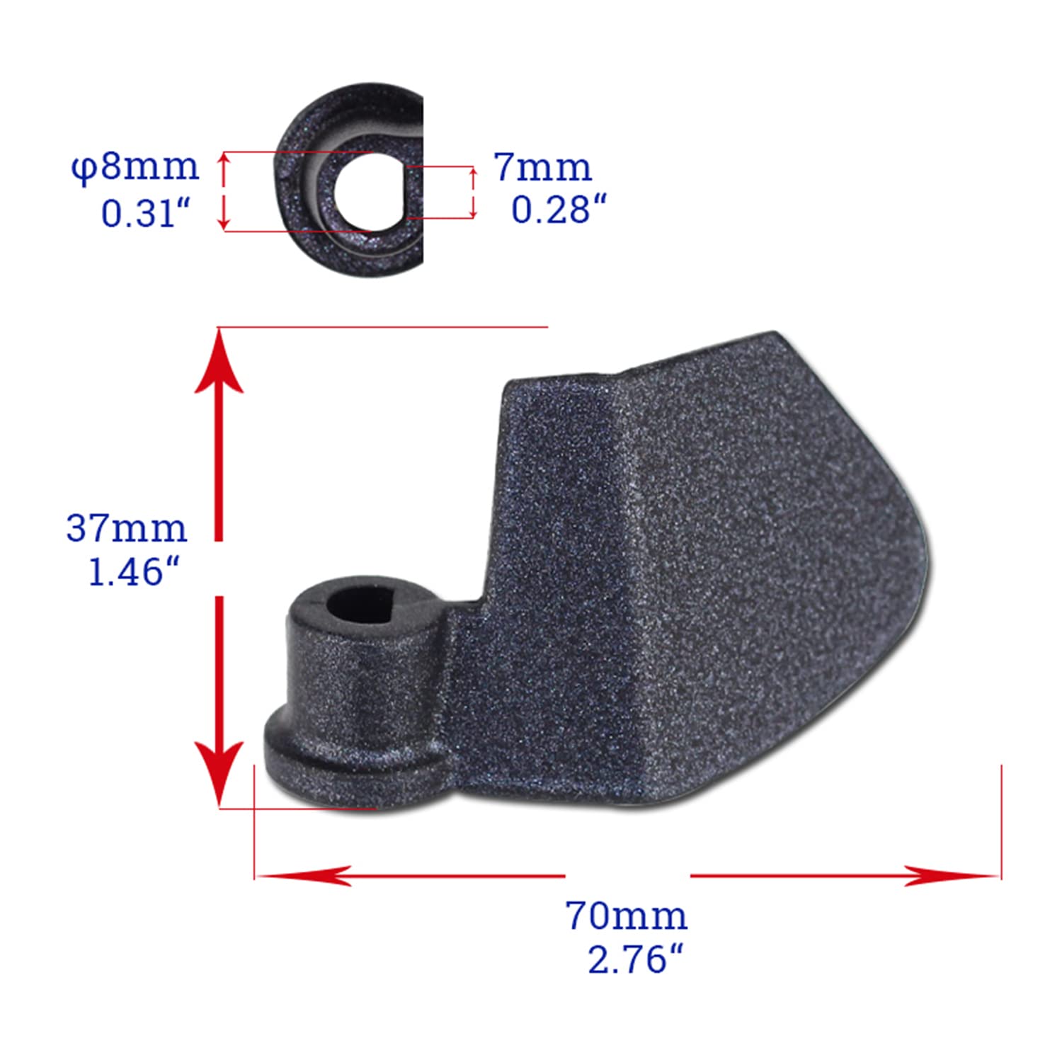 Bread Maker Paddle Replacement - Food Grade Coating Mixing Blade 70x37mm - Compatible with Bread Machine Bucket Parts - Perfect for Homemade Bread, Dough Kneading & Baking