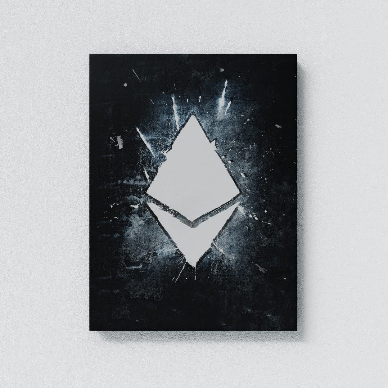 Crypto Canvas Wall Art - Bitcoin & Blockchain Themed Modern Home Decor for Living Room, Office & Gifts