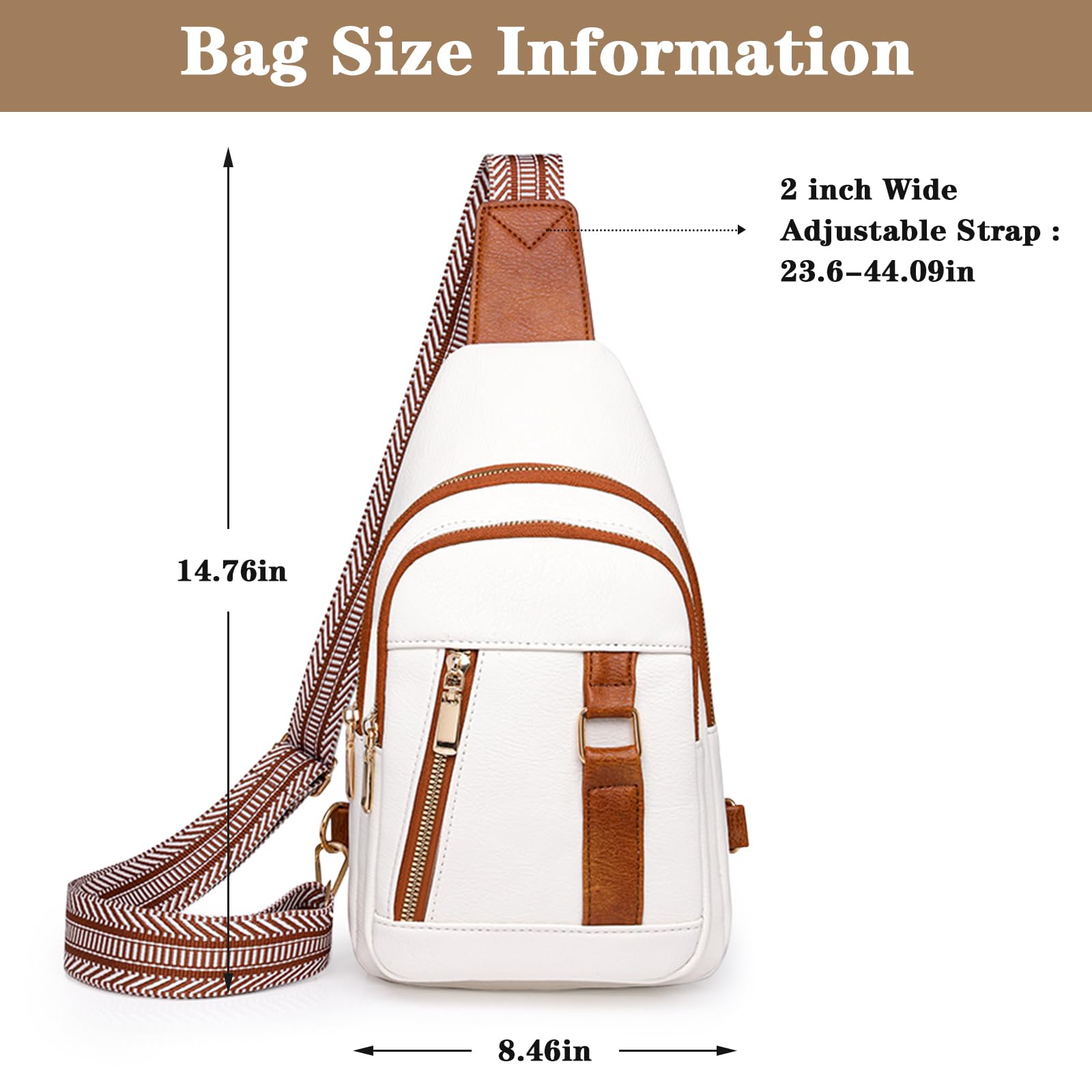 Women's Leather Crossbody Bags - Stylish Sling Bags & Fanny Packs for Mom, Wife, Birthday & Mother's Day Gifts - Perfect for Travel, Shopping & Daily Use