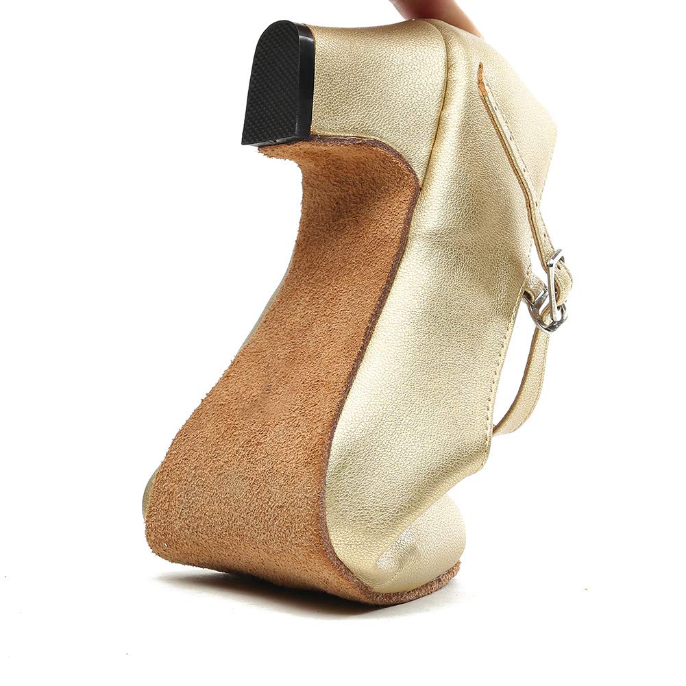 Hipposeus Women's Latin Dance Shoes - Closed Toe Ballroom Tango Party Shoes for Women | Professional Modern Dance Dress Shoes Style L245 | Perfect for Salsa, Tango, Ballroom & Wedding Performances