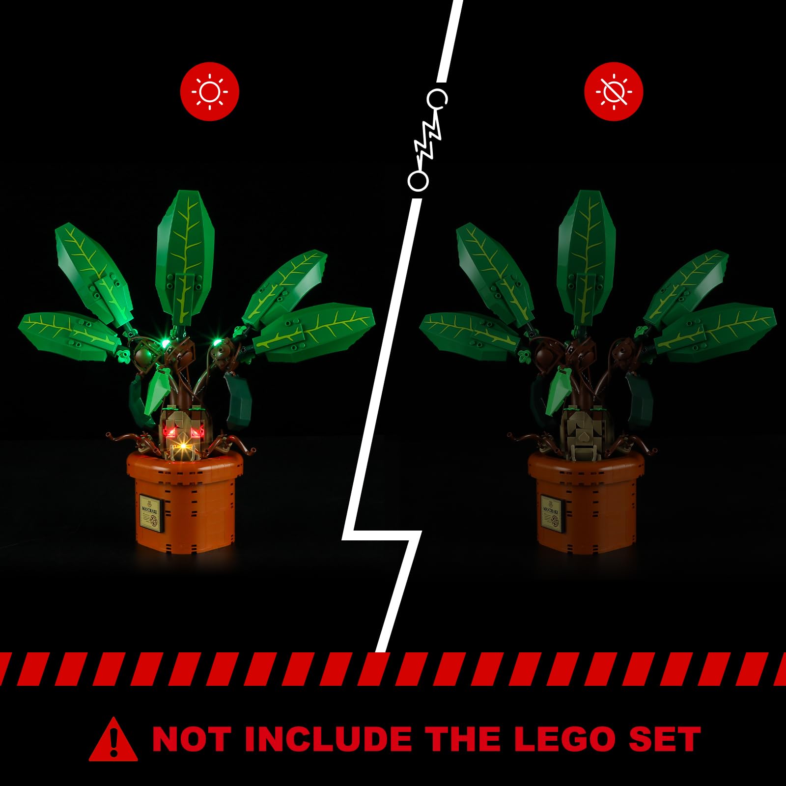 BRIKSMAX LED Lighting Kit for Lego-76433 Mandrake Plant - Compatible with Lego Harry Potter Sets (Lego Not Included) - Perfect for Home Decoration, Gift Giving, and Harry Potter Fans