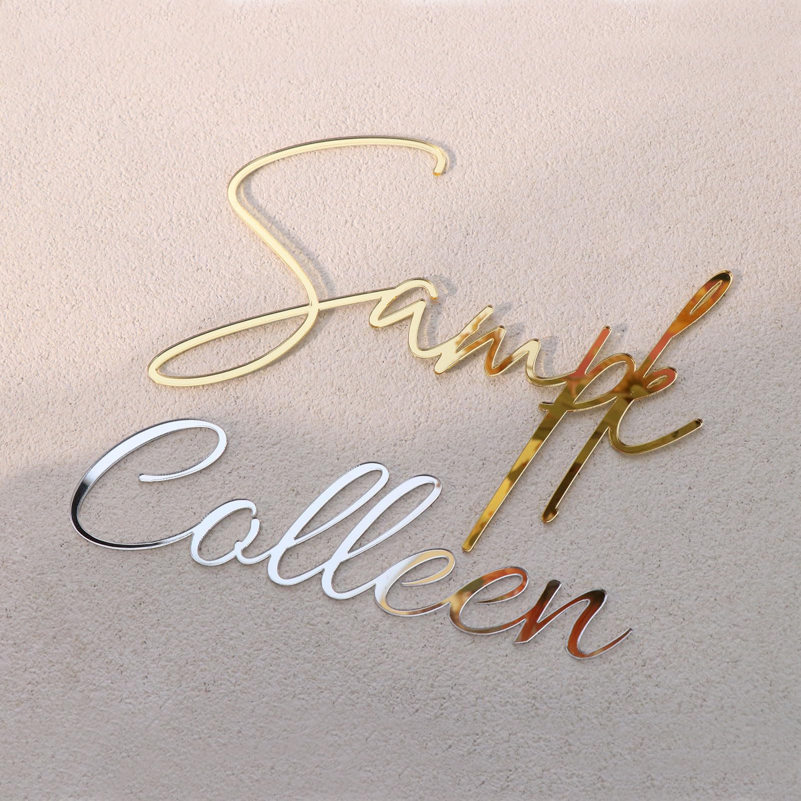 Custom Acrylic Cake Name Sign - Personalized Cake Topper Plaque with Icing Bonding for Birthday, Baby Shower & Wedding Decorations | Perfect for Dessert Tables, Party Centerpieces & Special Occasion Cakes