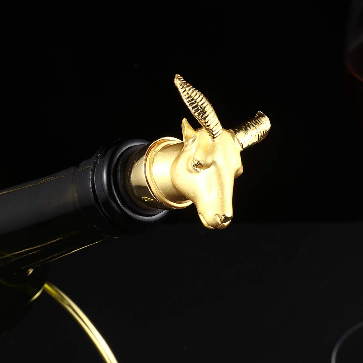 DOITOOL 1pc Alloy Wine Bottle Stopper - Reusable Cork Plug for Red, White & Sparkling Wine - Perfect for Home Bars, Restaurants & Gifts