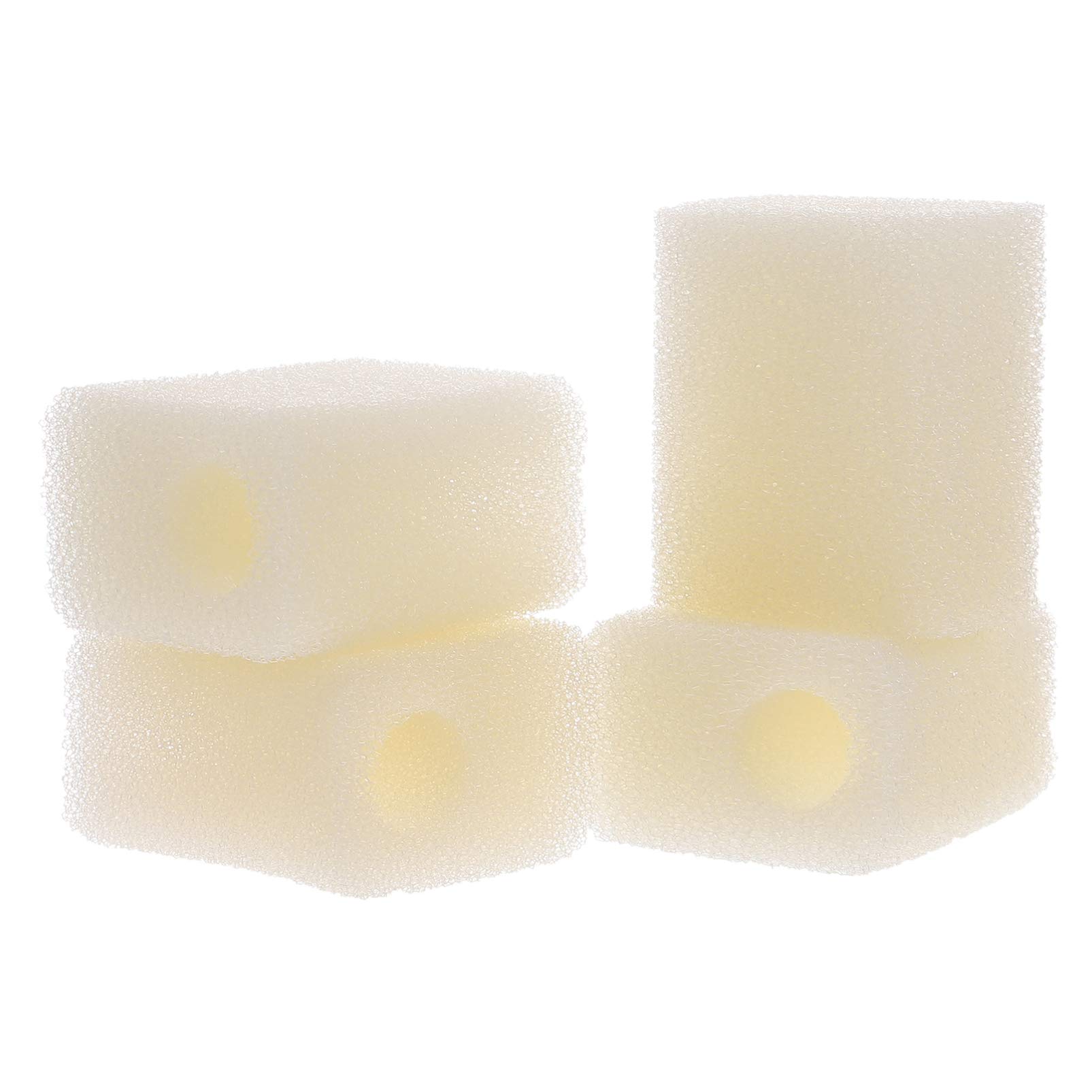 POPETPOP Pre-Filter Sponge Replacement - 4pcs Biochemical Sponge Filter for Aquarium & Fish Tank Water Cleaning | Beige Color | Ideal for Freshwater & Saltwater Tanks, Pond Filtration Systems