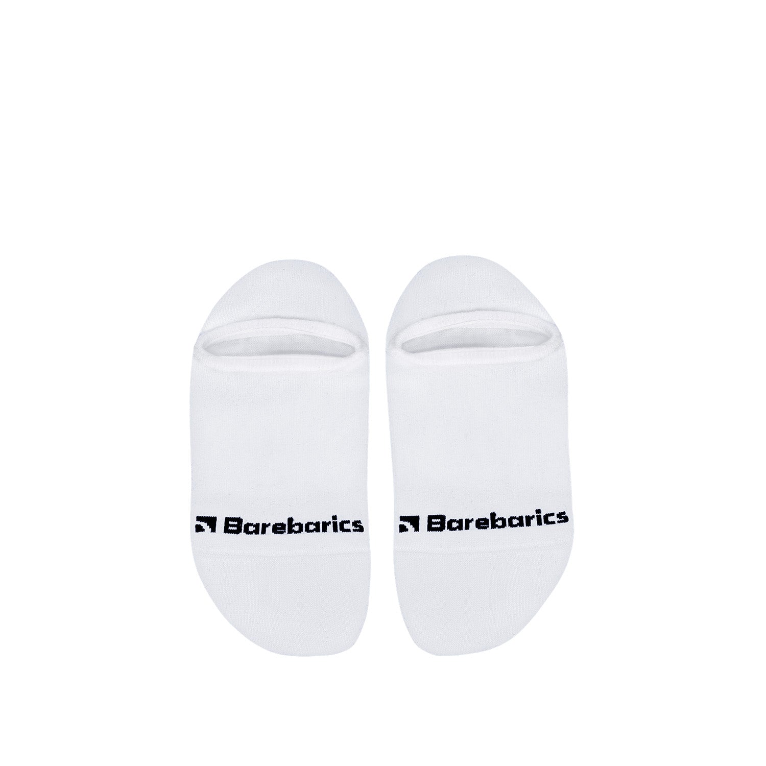 Barebarics Barefoot No Show Socks for Men & Women - 3 Pack White - Perfect for Running, Yoga & Minimalist Shoes