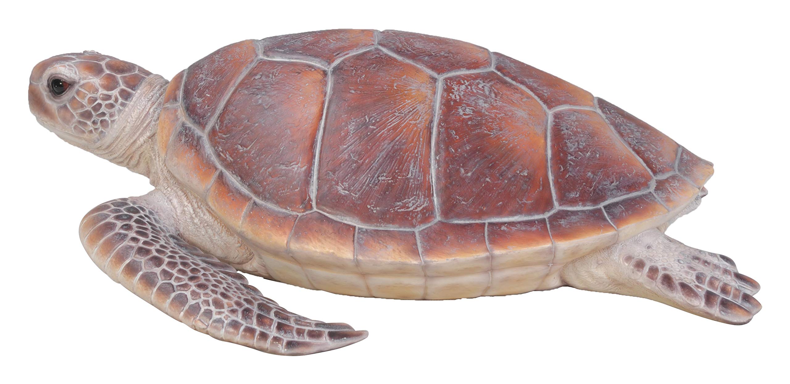 Hi-Line Gift 87683-A Large Sea Turtle Statue - Handcrafted Resin Ocean Decor for Beach House, Coastal Living Room & Outdoor Garden Decorations