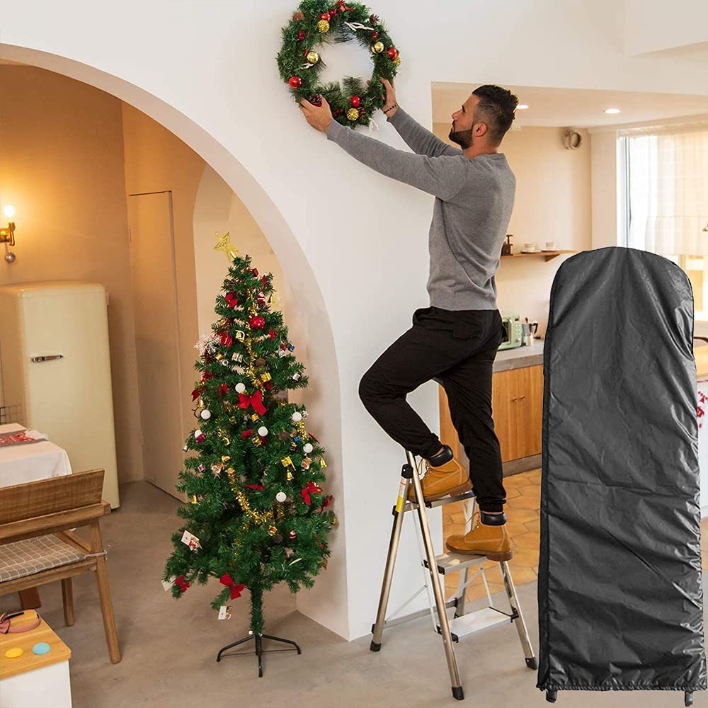 Dustproof Folding Ladder Cover for Indoor & Outdoor Use - Waterproof Stepladder Storage Bag Protector for Patio, Garden, and Household Furniture - Perfect for Home Organization and Ladder Protection