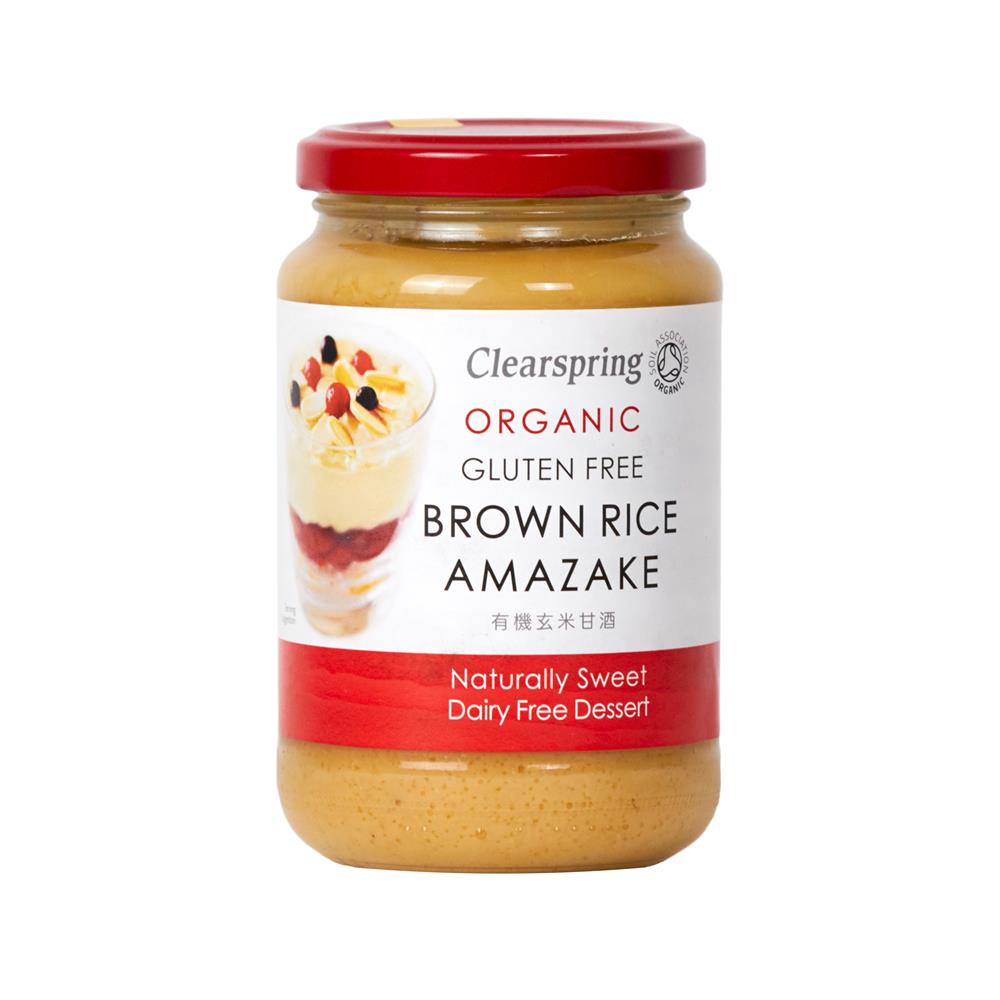 Organic Gluten-Free Brown Rice Amazake by Clearspring - 380g | Japanese Fermented Rice Drink for Gut Health & Energy Boost