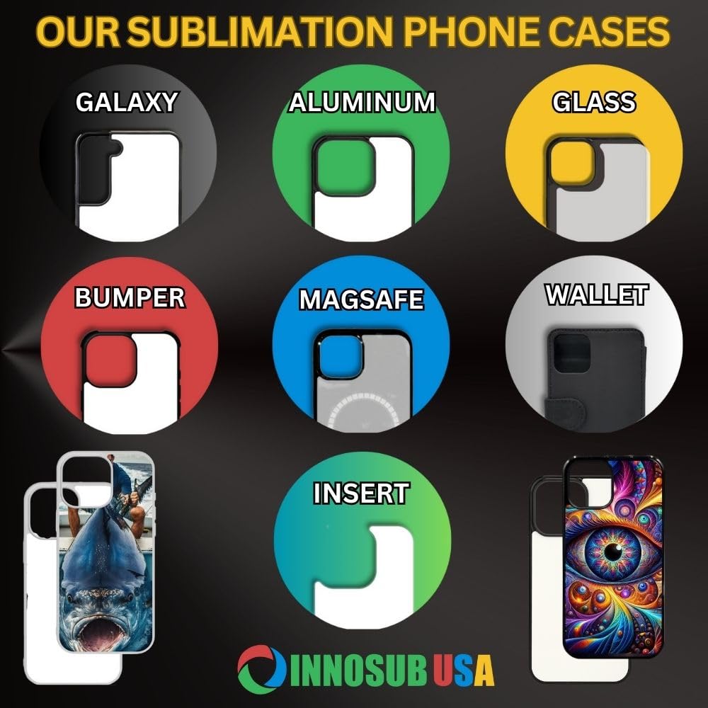 [5 Pack] Sublimation Phone Cases for iPhone 13 Pro MAX - Blank Rubber Black Dye-Sublimation Covers with Aluminum Inserts | Printable Phone Case Blanks for Custom Designs | Perfect for DIY Gifts, Personalized Accessories & Small Business Merchandise