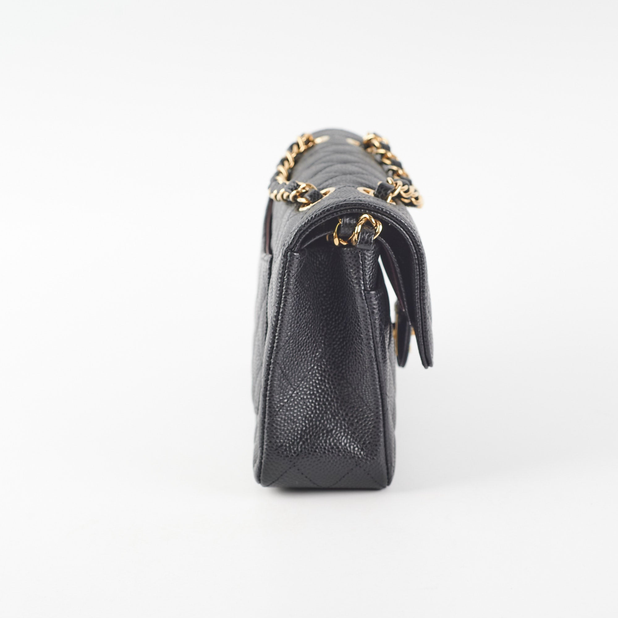 Chanel Small Caviar Classic Double Flap Bag with Gold Hardware - Authentic Black Leather Handbag (Microchipped, October 2022) | Luxury Crossbody Purse for Women, Perfect for Evening Events & Special Occasions