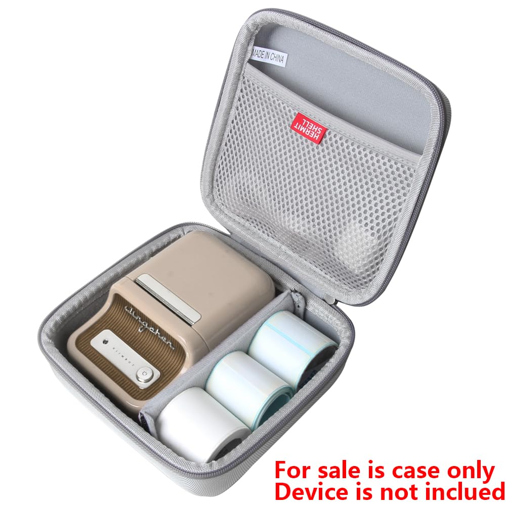 Hermitshell Hard Travel Case for NIIMBOT B21 Inkless Label Maker - Durable Protective Storage Box (White) - Perfect for Office, Travel & Home Organization