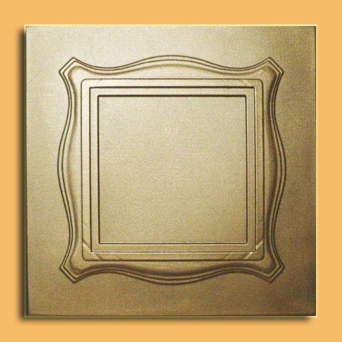 Roma Gold 20x20 Inch Foam Ceiling Tiles - Decorative Acoustic Panels for Home Theater, Office & Restaurant Ceiling Decor