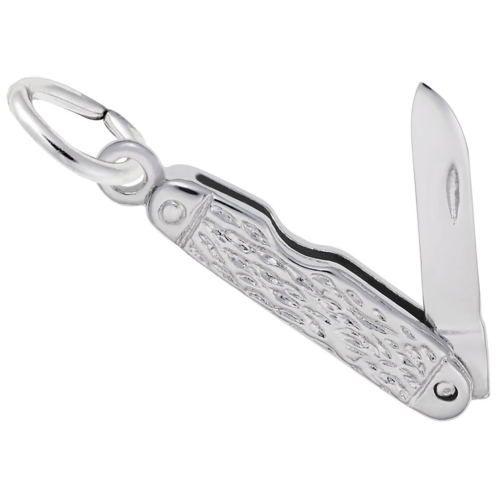Knife Charm Pendant - Stainless Steel Jewelry Charms for Bracelets, Necklaces & DIY Crafting - Perfect for Gothic, Punk & Edgy Fashion Accessories