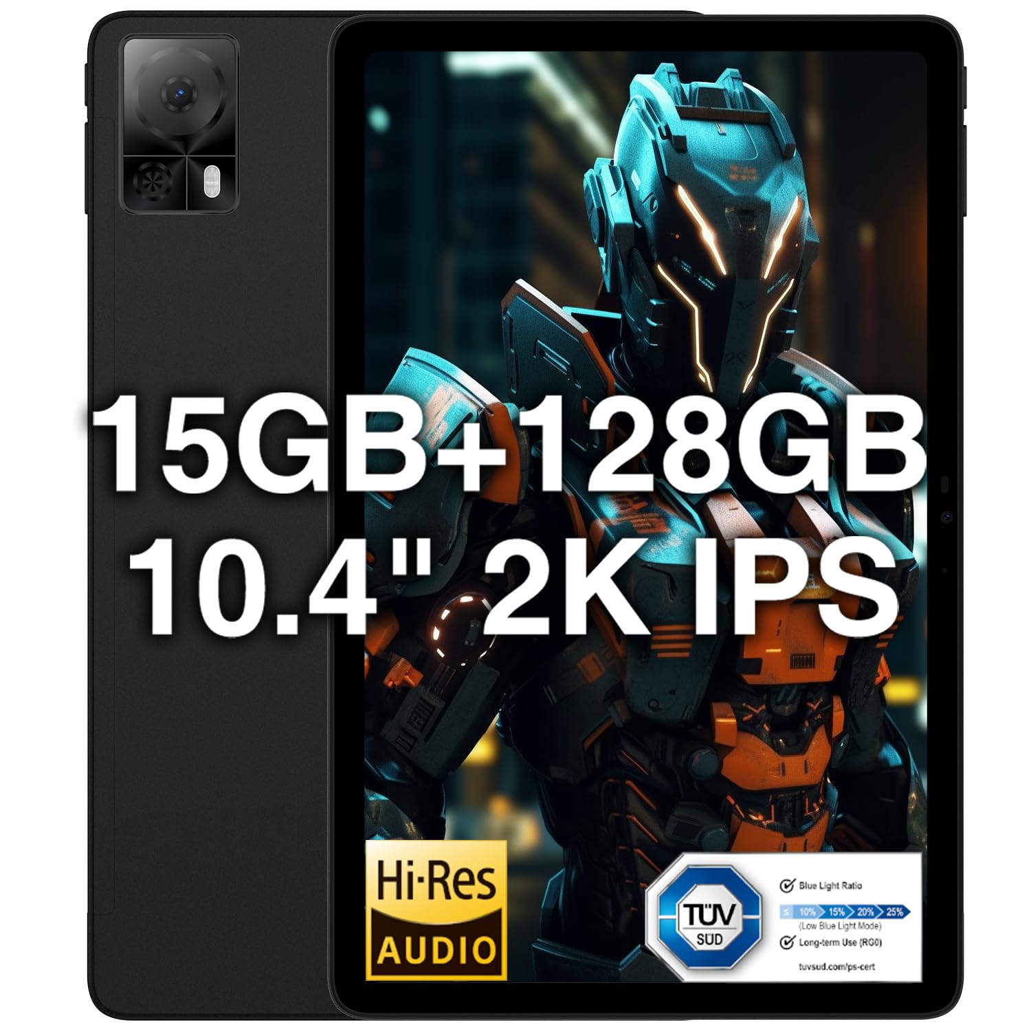 DOOGEE T20S 10.4 Inch Android Tablet - 128GB ROM (Expandable to 1TB), 15GB RAM (8+7), Octa-Core 2.0GHz, 4G LTE/5G WiFi, 2K FHD Display, 7500mAh Battery - Perfect for Work, Study, and Entertainment
