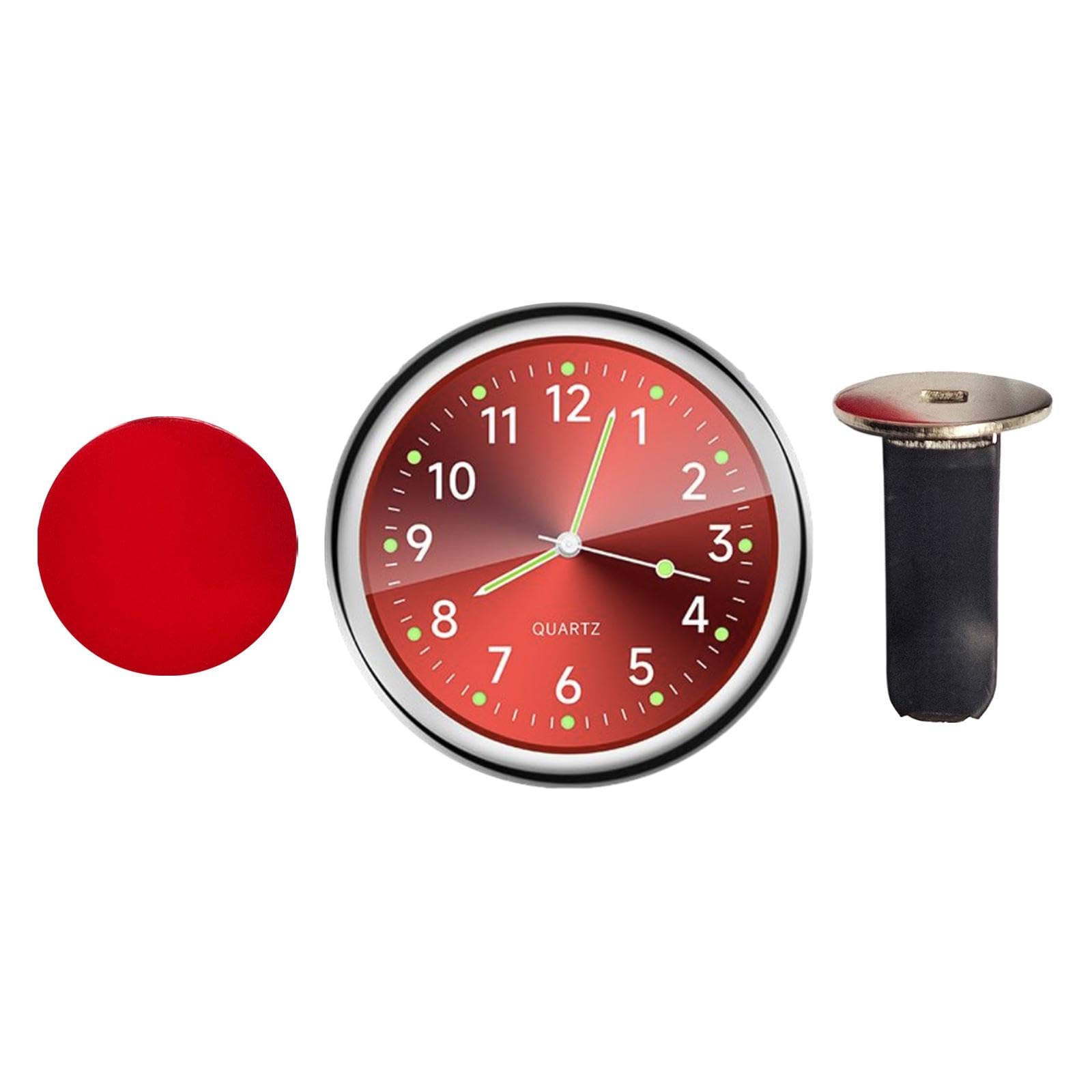 Luminous Car Vent Clock - 4cmx0.8cm Red Dashboard Clock for Automotive Decor, Night Driving & Vehicle Accessories | Perfect for Road Trips, Commuting & Gift Giving