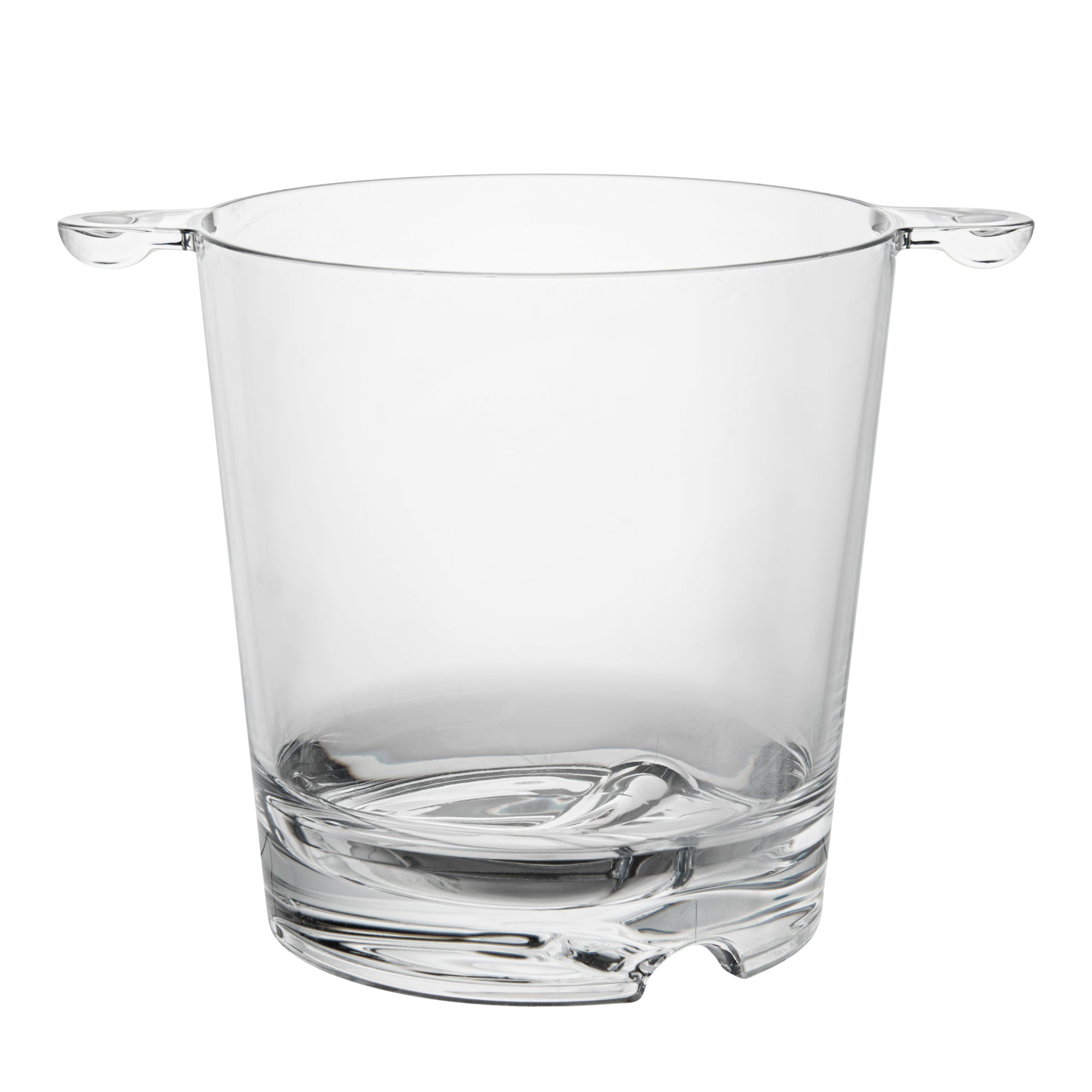 Bar Lux 2.4 Quart Clear Plastic Champagne & Ice Bucket - 9 x 6.5 x 6.75 Inches - Perfect for Parties, Weddings & Beverage Chilling (1 Count)