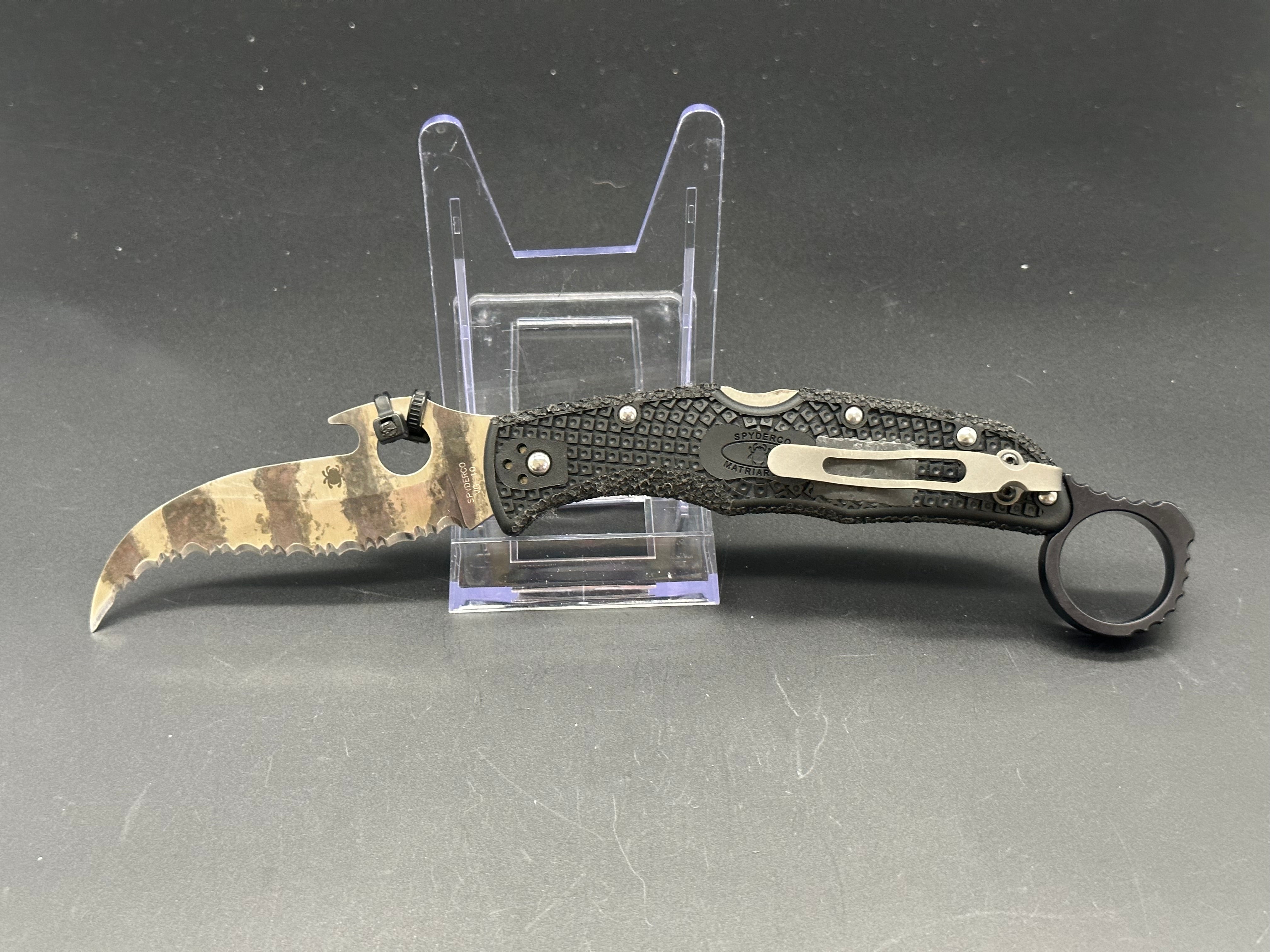 Spyderco Matriarch 2 Folding Knife - Premium EDC Pocket Knife with Wave Opening | Perfect for Outdoor Adventures, Camping & Self Defense