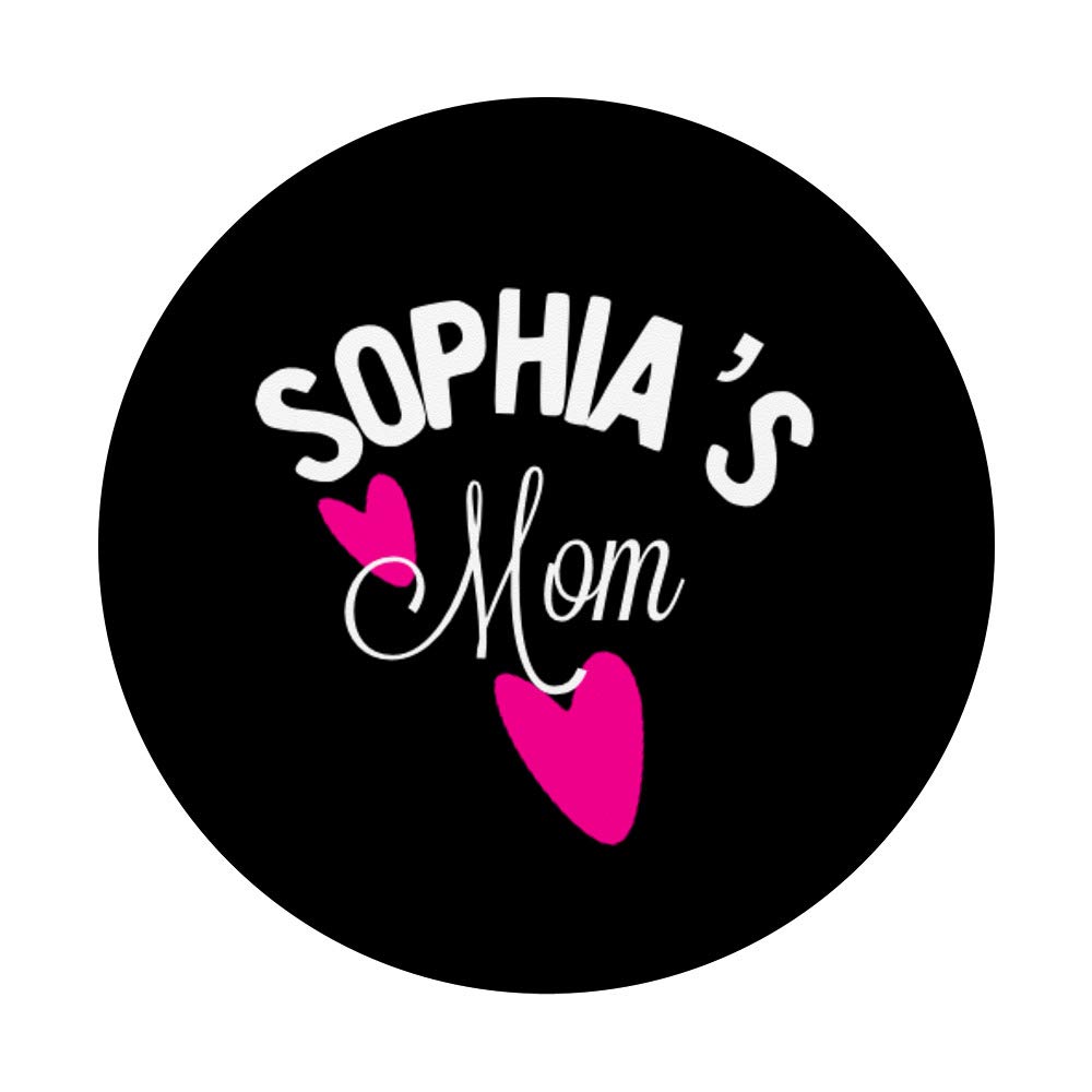 Sophia's Mom Pink Hearts T-Shirt - Cute Heart Print Women's Top for Casual Wear, Mother's Day Gift & Everyday Outfits