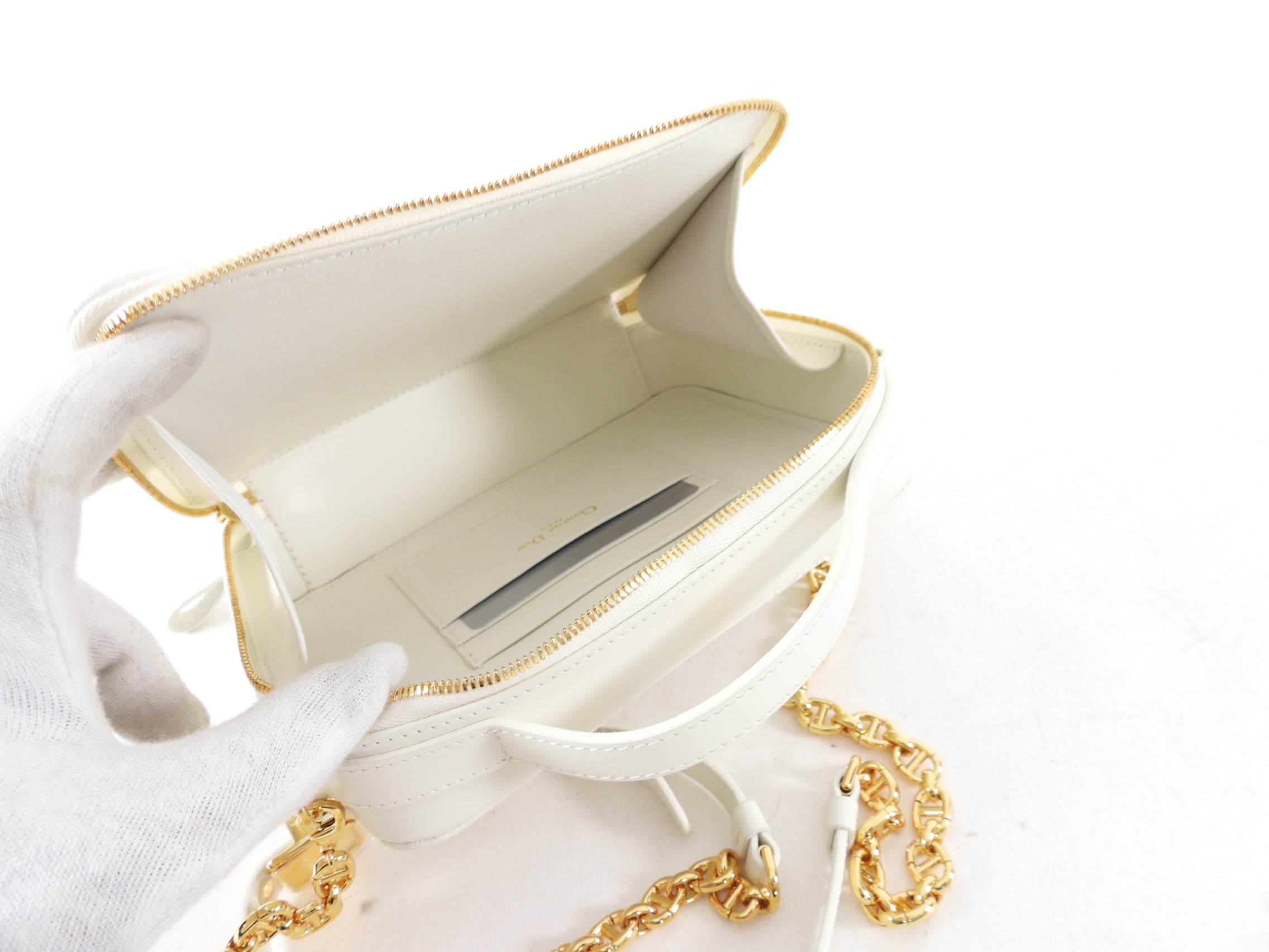 Christian Dior Caro Box Card Pouch Bag with Chain Strap - Luxury Designer Wallet on Chain for Women | Perfect for Parties, Date Nights & Special Occasions