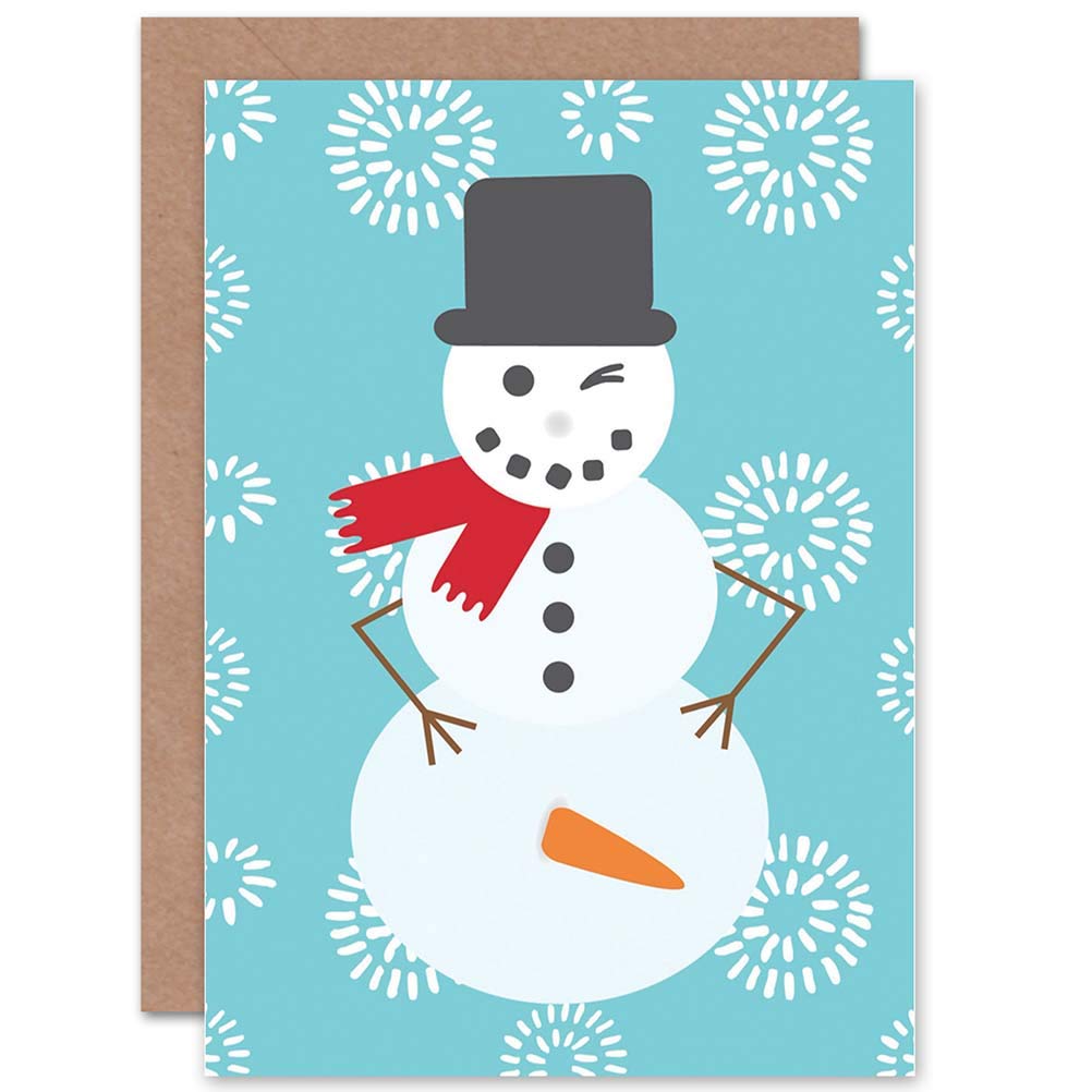 Wee Blue Coo Funny Christmas Card - Saucy Snowman Holiday Greeting Card for Xmas Gifts & Presents | Perfect for Office Parties, Secret Santa & Festive Family Gatherings
