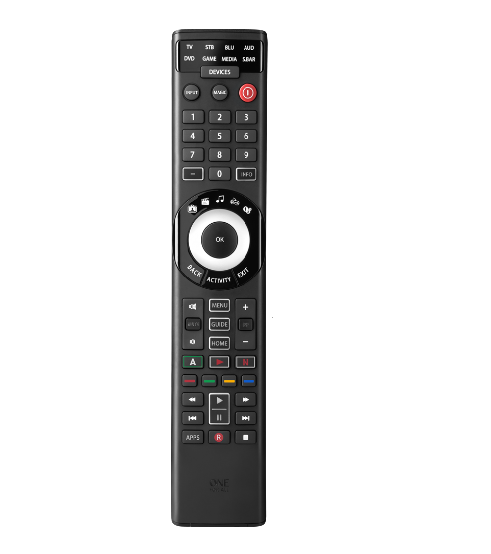 ONE For ALL URC 7880 Universal Remote Control for TV, DVD, Blu-ray & Streaming Devices | Smart Home Entertainment System Accessory | Perfect for Living Room, Home Theater & Office Setup