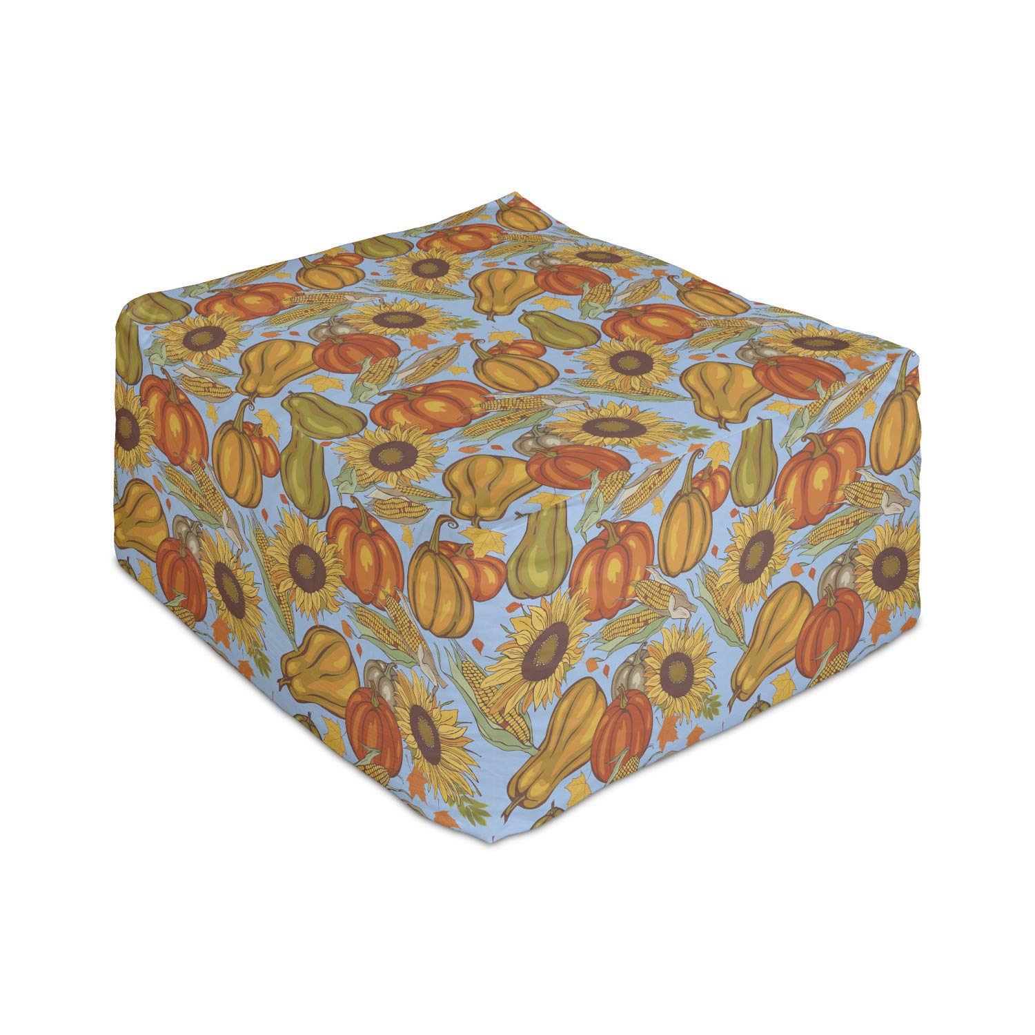 Ambesonne Harvest Rectangle Pouf Ottoman - 25