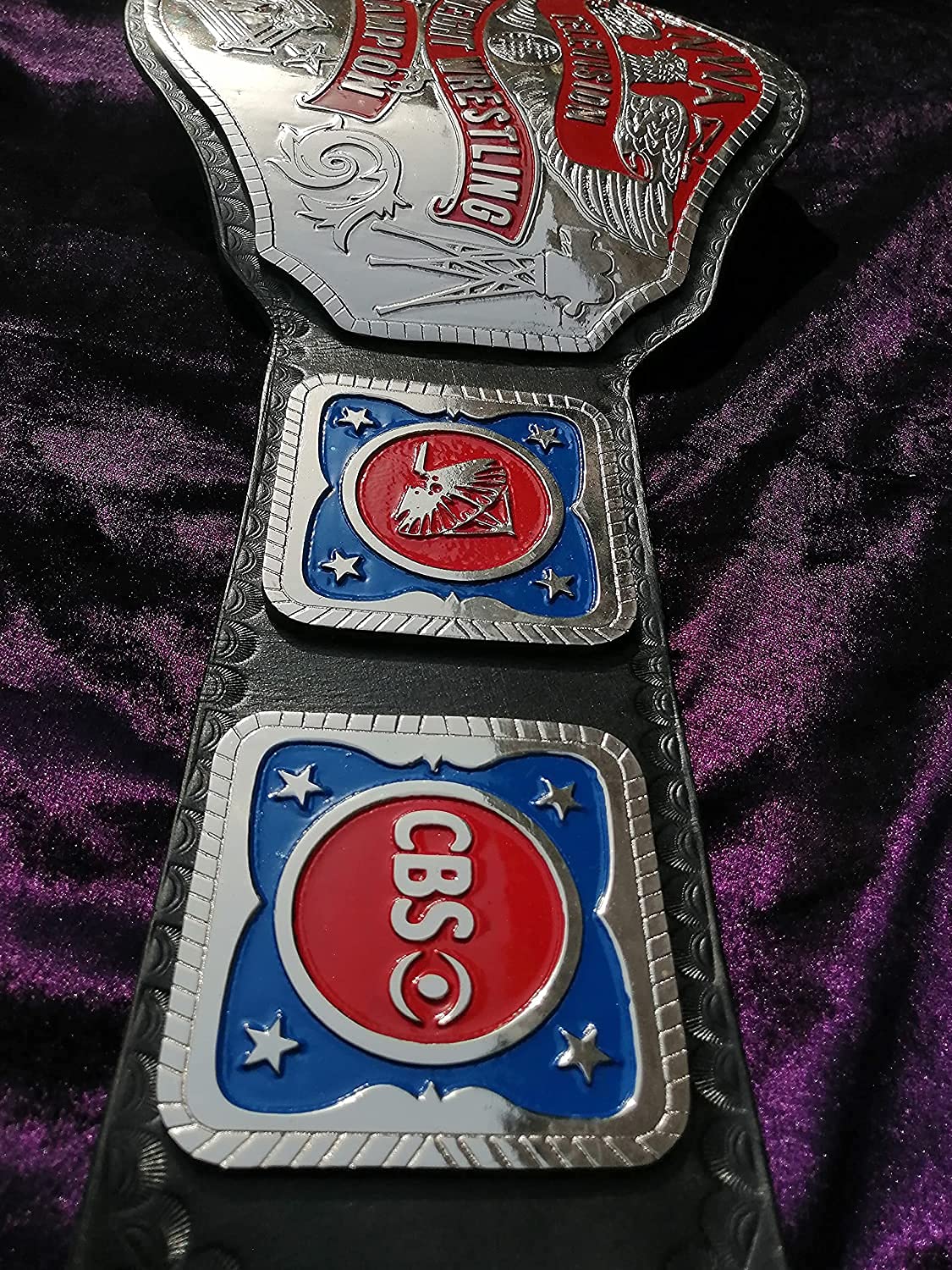 NWA Television Championship Belt Replica - 4mm Zinc Alloy Plates with Genuine Cow Leather Strap for Adults | Wrestling Collectible, Cosplay Costume, Sports Fan Gift