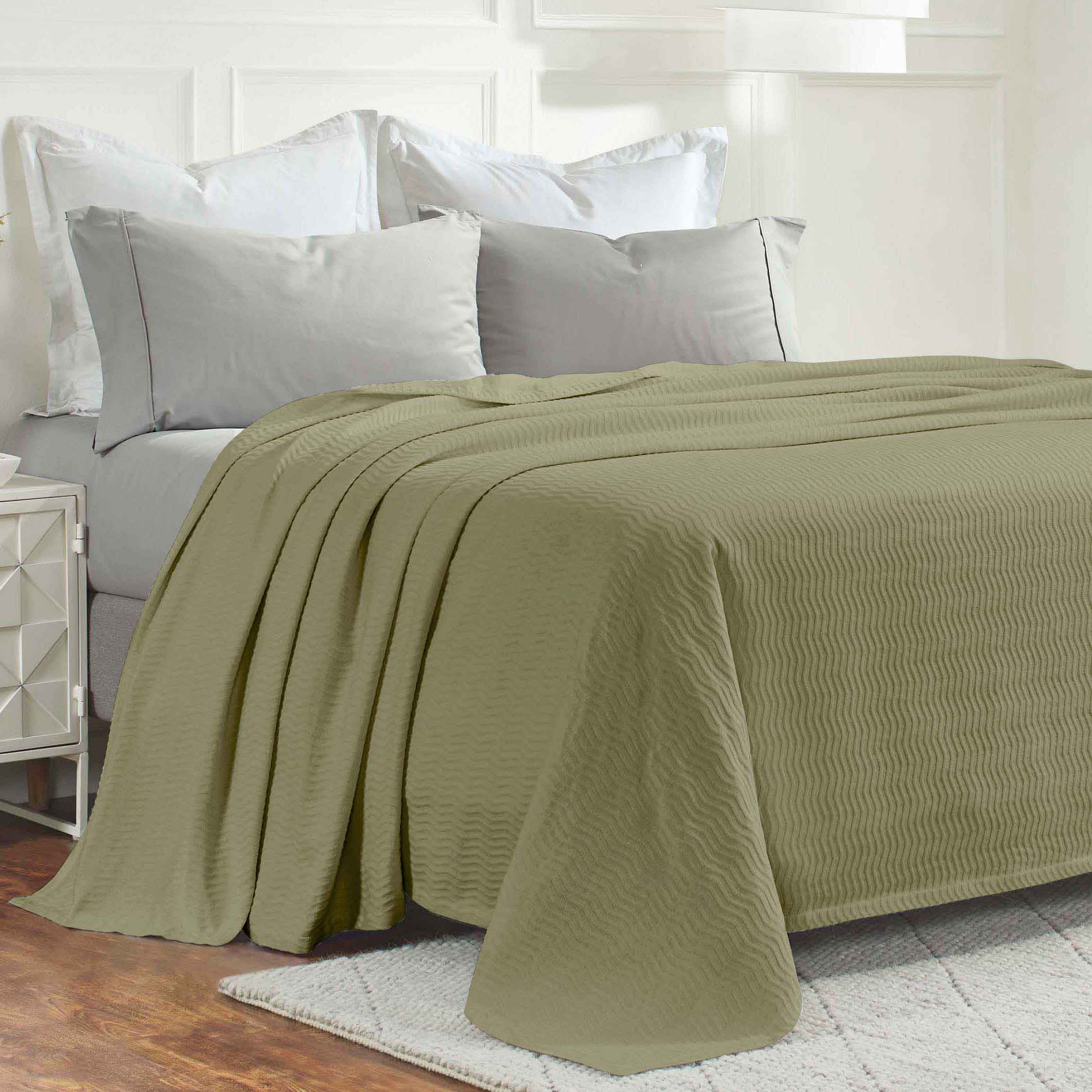 Jena Cotton Textured Chevron Lightweight Woven Blanket - Soft & Breathable Throw for Sofa, Bed & Outdoor Use - Cozy Home Decor & Picnic Essential