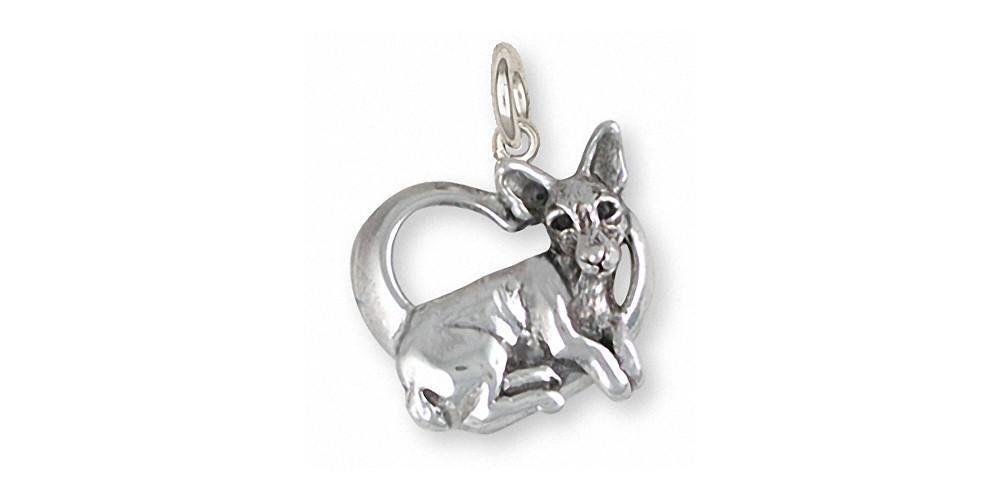 Handmade Sterling Silver Rat Terrier Charm Jewelry - Unique Dog Lover Gift for Pet Owners | Perfect for Necklaces, Bracelets & Keychains (RTT1-C)